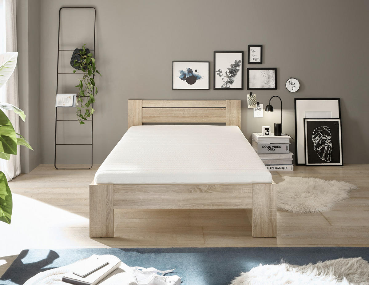 Futonbett Cannes Eiche Sonoma Nachbildung Liegefläche B/L: ca. 120x200 cm Cannes - Eiche (125,00/71,00/204,00cm)