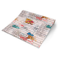 Papiertapete Graffiti weiß bunt B/L: ca. 53x1005 cm Papiertapete_93561-1 - weiß/bunt (53,00/1005,00cm)