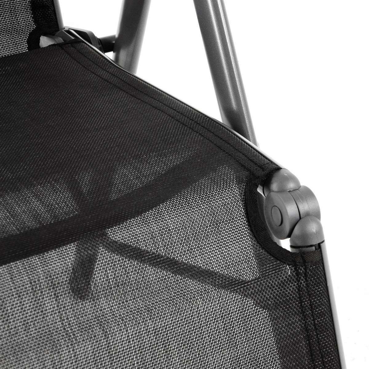 Thumbnail - VCM Gartenstuhl schwarz Kunststoff B/H/L: ca. 60x155x55 cm