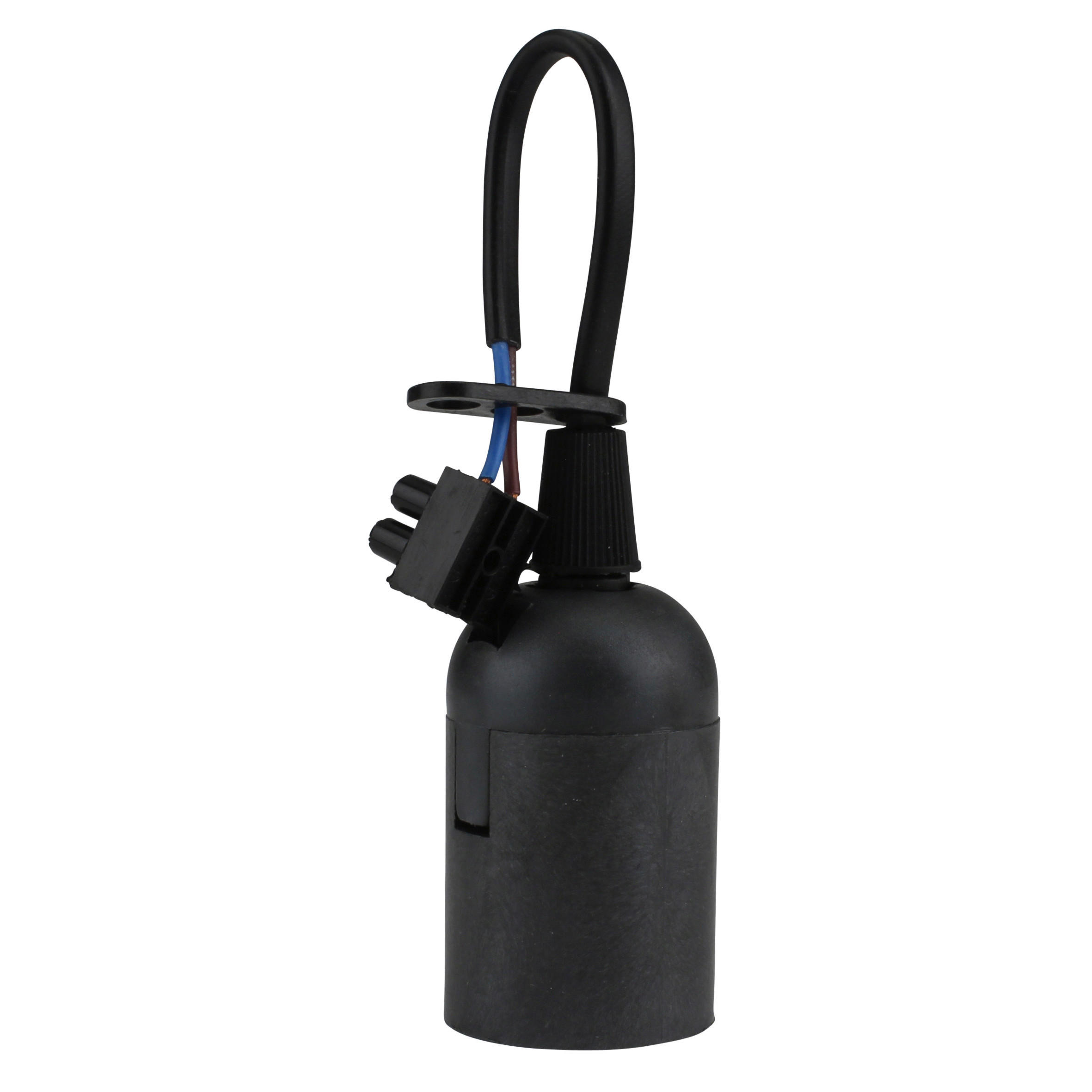 UniTec Renovierungsfassung schwarz B/H/T: ca. 4x4x20 cm Renovierungsfassung E27 - schwarz (4,00/4,00/20,00cm) - UniTec