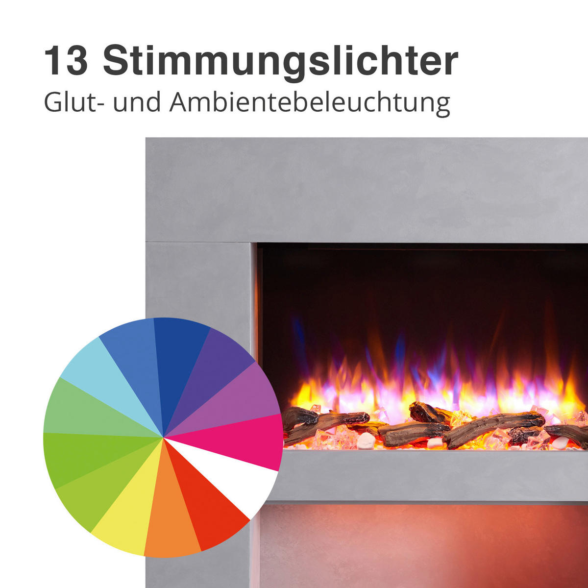 Balderia Elektrischer Kamin Elektrischer-Kamin Naran B/H/T: ca. 84x100x24,5 cm Elekt.-Kamin Naran EF279A-MT279A-CG - (84,00/100,00/24,50cm) - Balderia