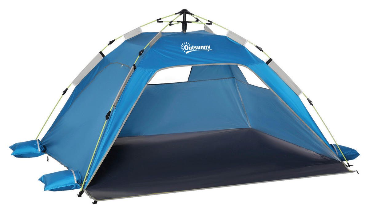 Outsunny Strandmuschel himmel Polyester B/H/L: ca. 173x100x220 cm Strandmuschel - himmel (220,00/173,00/100,00cm) - Outsunny