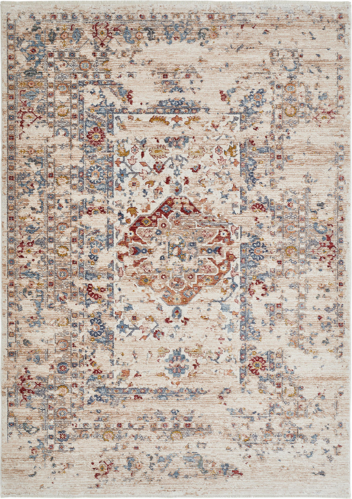 Teppich Rocco creme B/L: ca. 120x160 cm Rocco - blau/creme (120,00/160,00cm)