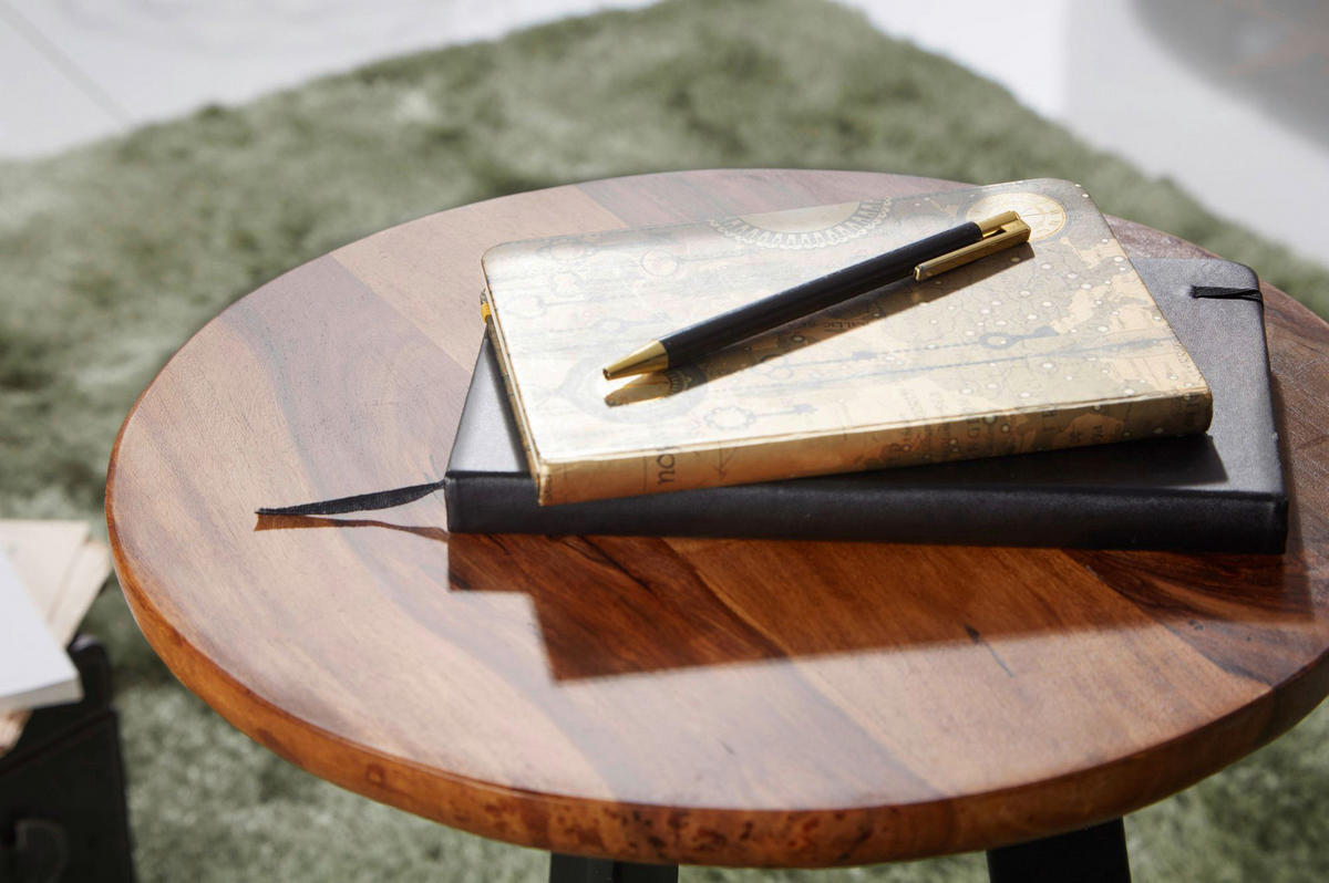 Beistelltisch rosenholz Holz B/H/T: ca. 35x45x35 cm Beistelltisch - rosenholz (35,00/45,00/35,00cm) - Wohnling