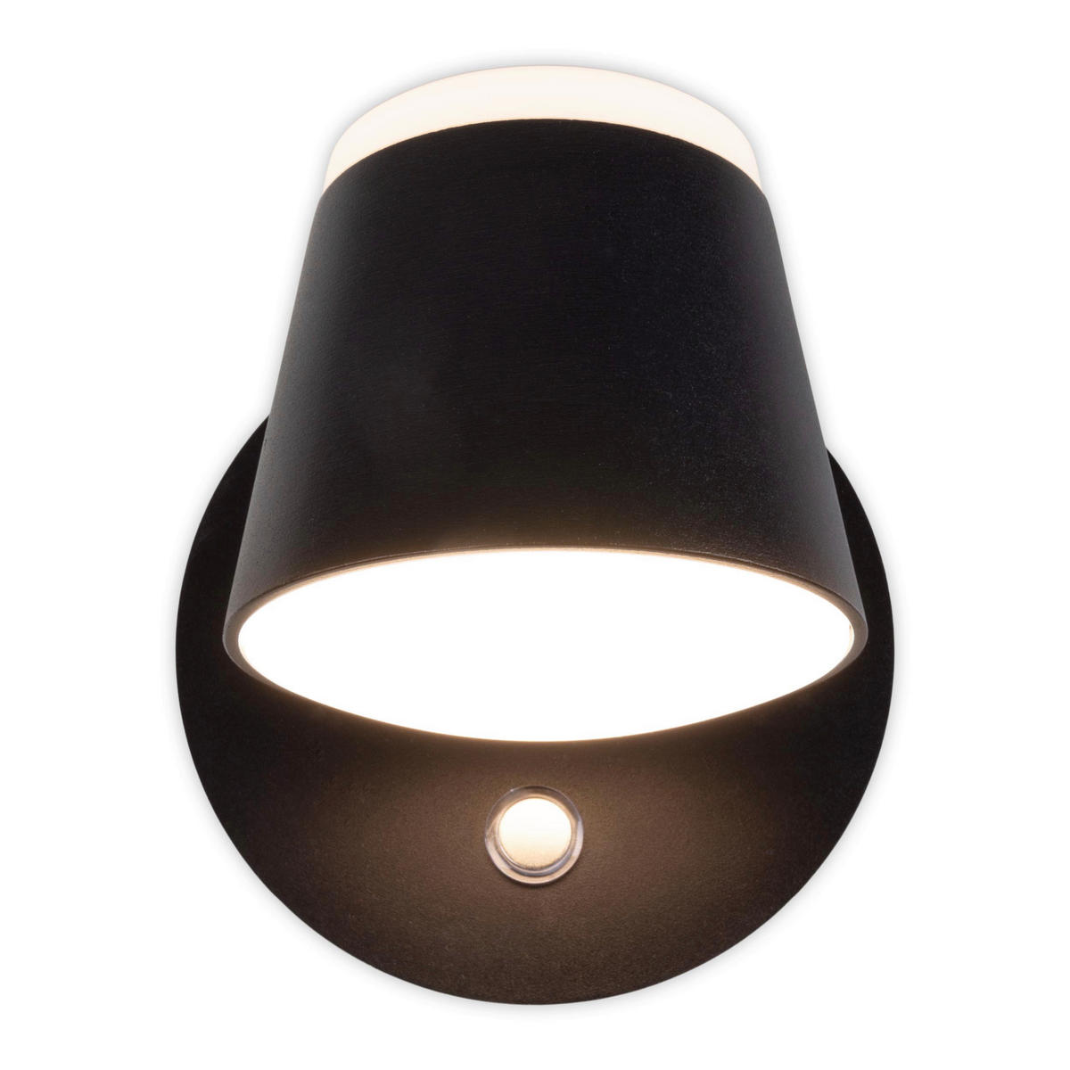 Näve Leuchten LED-Wandleuchte schwarz Metall Kunststoff B/H/T: ca. 12x12x14,5 cm TONDO - schwarz (12,00/12,00/14,50cm) - Näve Leuchten