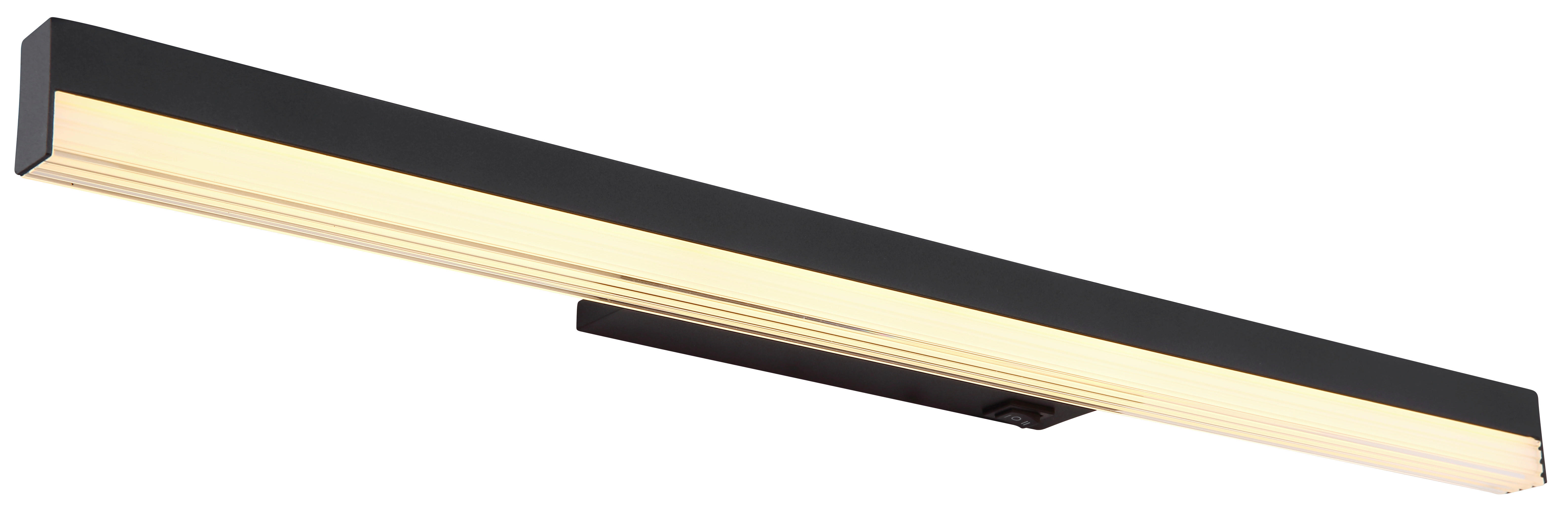 GLOBO LED-Wandleuchte Opal schwarz Acryl Metall B/H: ca. 60x4 cm SALLO - schwarz/Opal (60,00/4,00cm) - GLOBO