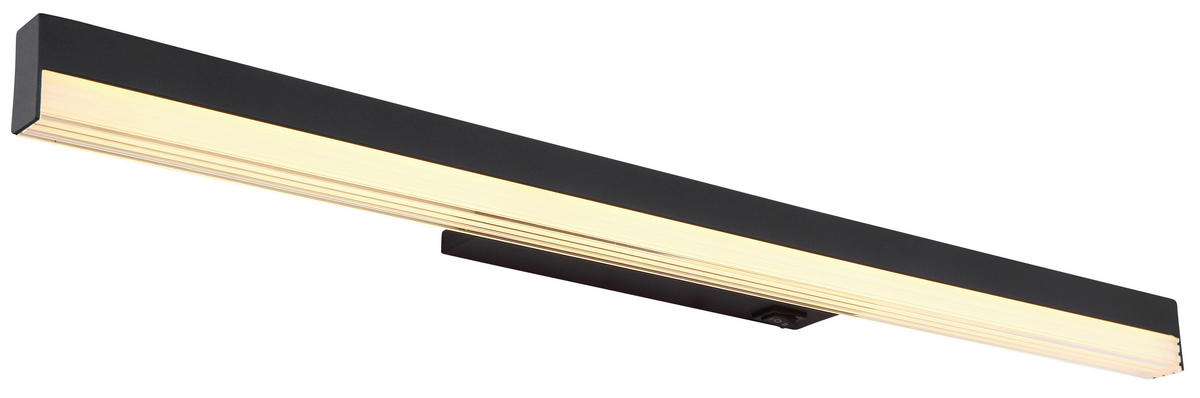 GLOBO LED-Wandleuchte Opal schwarz Acryl Metall B/H: ca. 60x4 cm SALLO - schwarz/Opal (60,00/4,00cm) - GLOBO