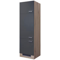 Kühlumbauschrank Morena grau matt B/H/T: ca. 60x200x57 cm Morena - Eiche/Basalt (60,00/200,00/57,00cm) - Flex-Well