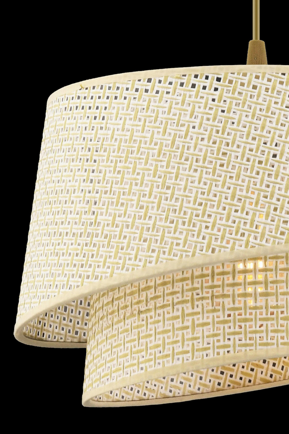 Opviq Pendelleuchte creme Stoff Metall B/H/L: ca. 32x65x32 cm E27 1 Brennstellen Barette Hazeran - creme (32,00/32,00/65,00cm) - Opviq