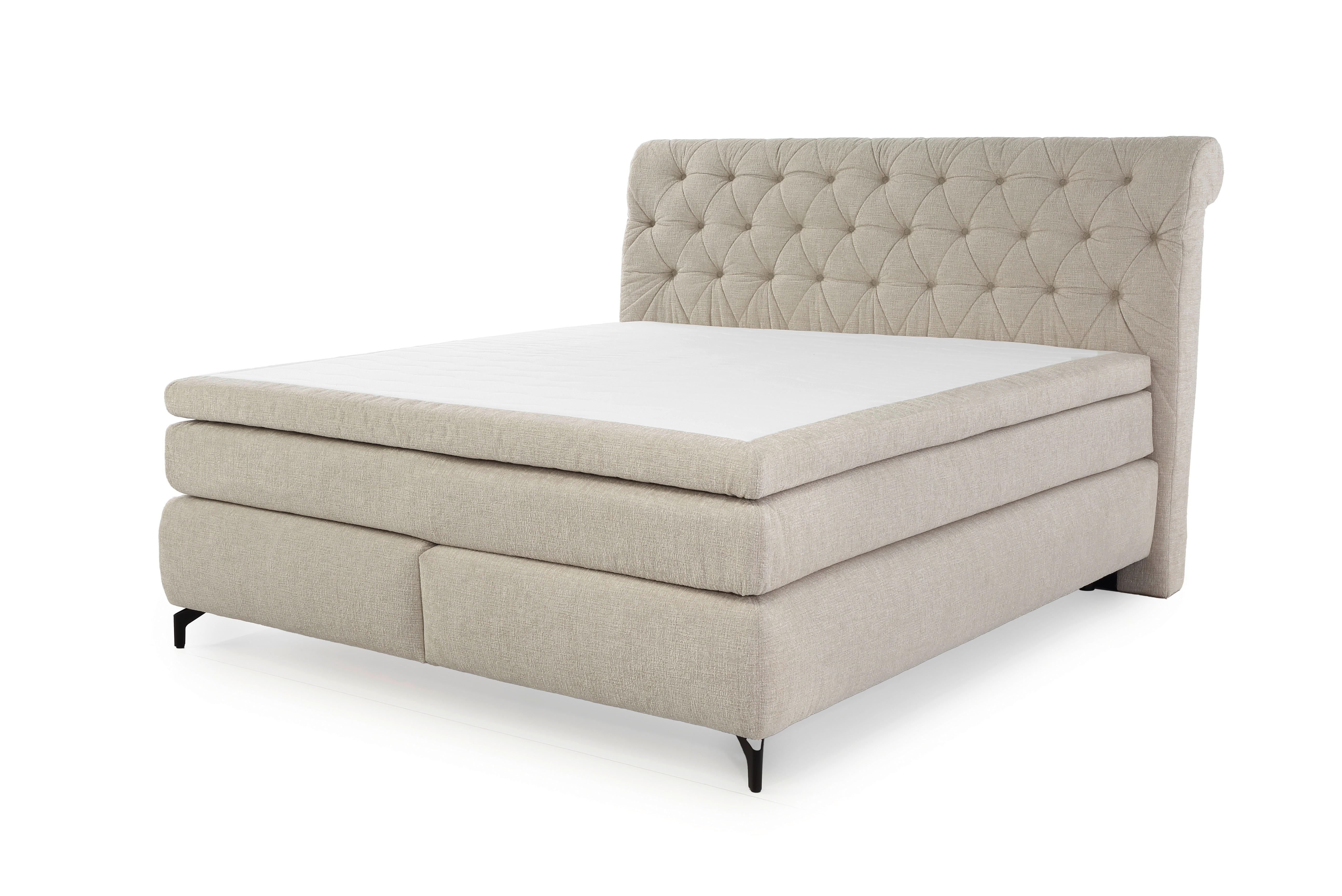 Boxspringbett  beige Liegefläche B/L: ca. 180x200 cm Scarlett_Mix_Boxspringbett - beige (192,00/128,00/230,00cm)
