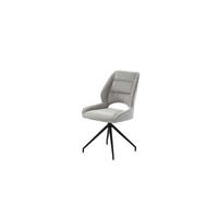 Stuhl  hellgrau Microfaser B/H/T: ca. 51x93x62 cm Korbach_Drehstuhl_6003515 - hellgrau/schwarz (51,00/93,00/62,00cm)