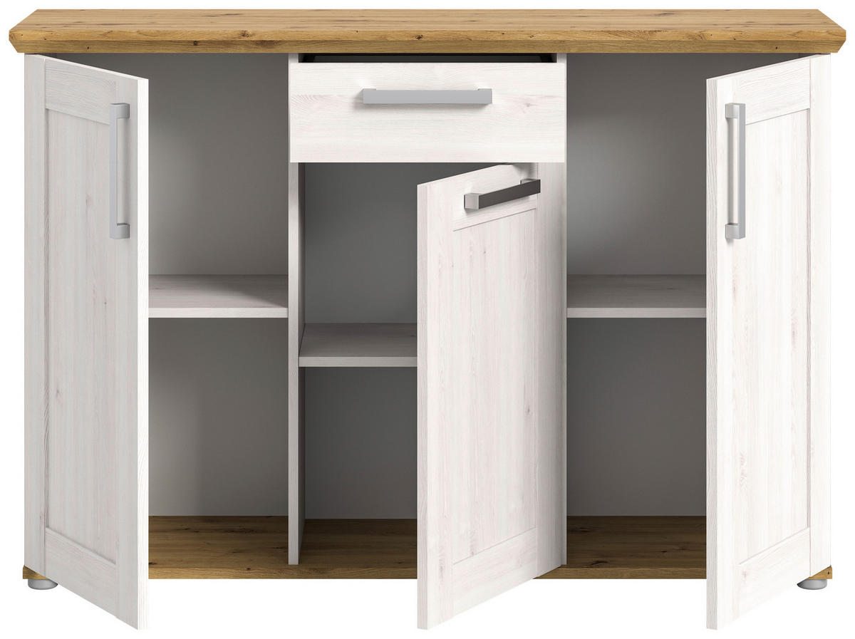 Kommode Verona Sibiu Lärche Nachbildung Eiche Artisan Nachbildung B/H/T: ca. 133x88x37 cm Verona - Eiche (133,00/88,00/37,00cm) - xonox.home