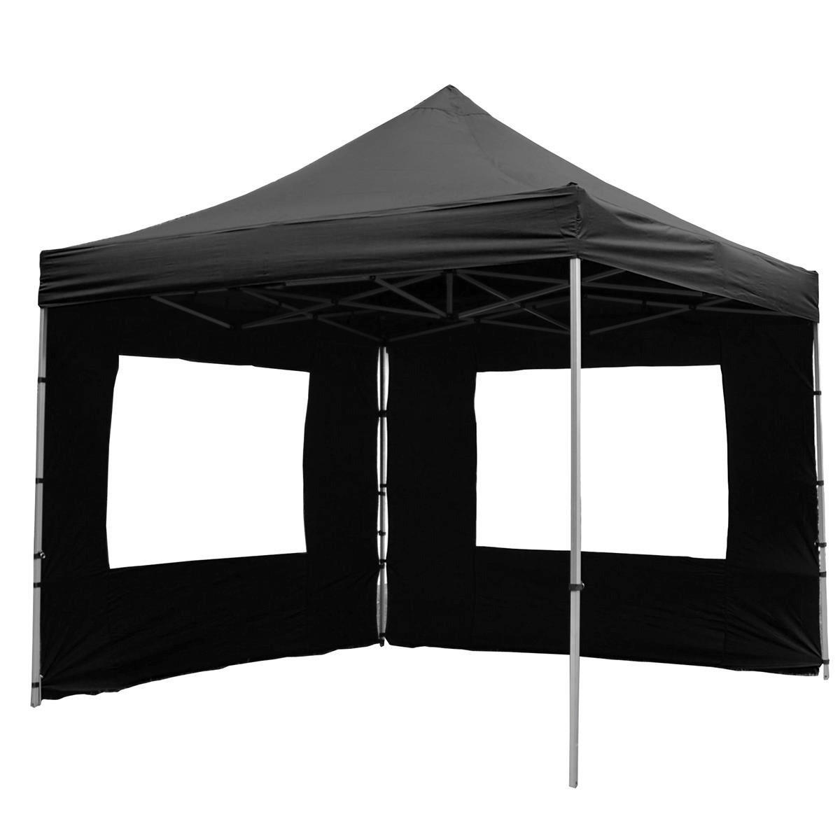 VCM Pavillon PROFI schwarz Polyester-Mischgewebe B/H/L: ca. 300x220x300 cm PROFI - schwarz (300,00/300,00/220,00cm) - VCM