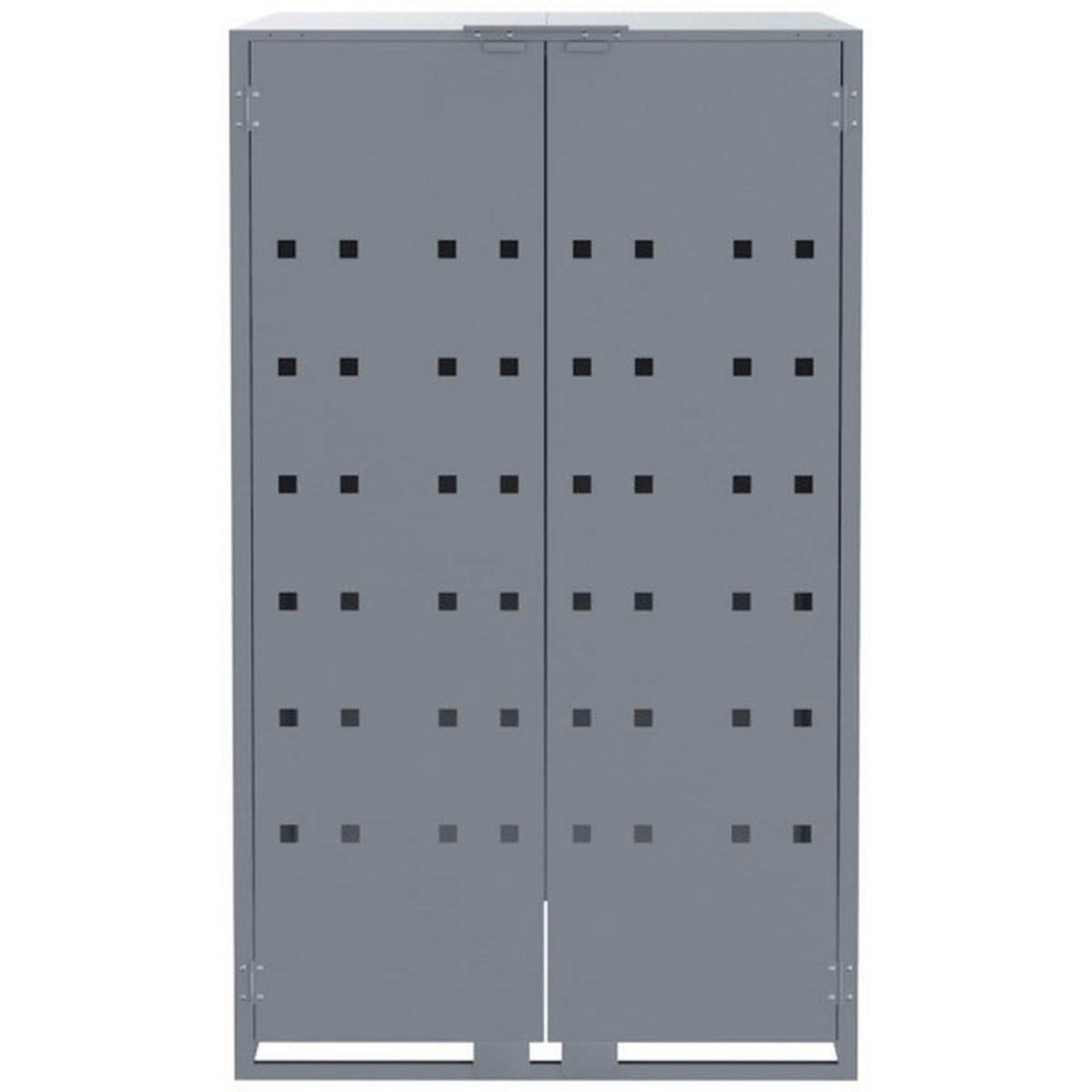 VidaXL Mülltonnenbox grau B/H/T: ca. 207x117x79 cm Mülltonnenbox - grau (207,00/117,00/79,00cm) - VidaXL