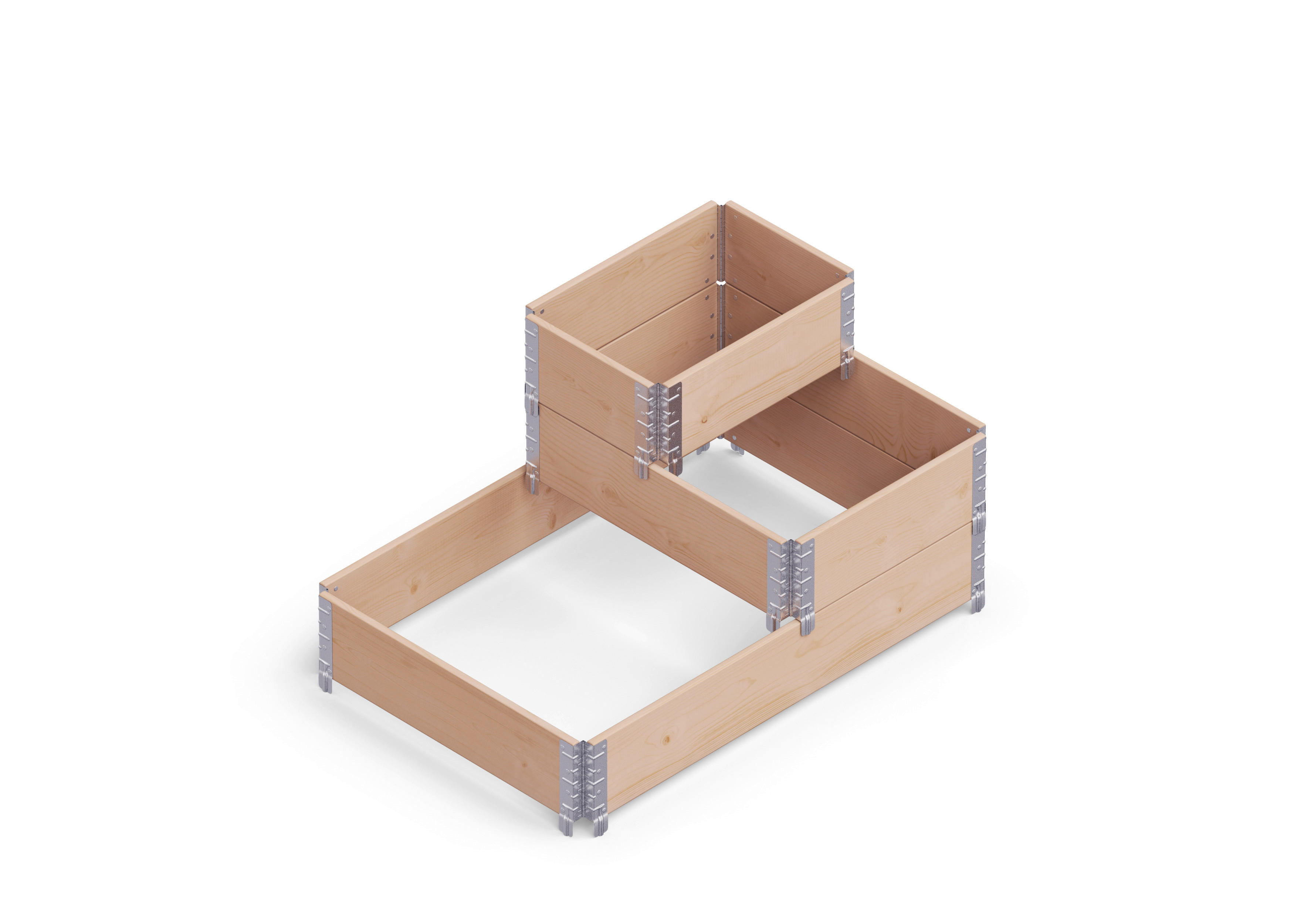 UPYARD Stufenbeet INDUSTRIAL braun Holz B/L: ca. 40x60 cm INDUSTRIAL - braun (40,00/60,00cm) - UPYARD
