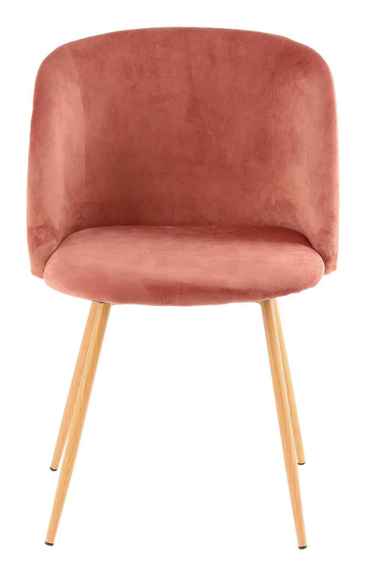 Stuhl Celina 100 2er rosa Microfaser B/H/T: ca. 54x84x56 cm Celina 100 2er - Eiche/rosa (54,00/84,00/56,00cm) - 360 Living