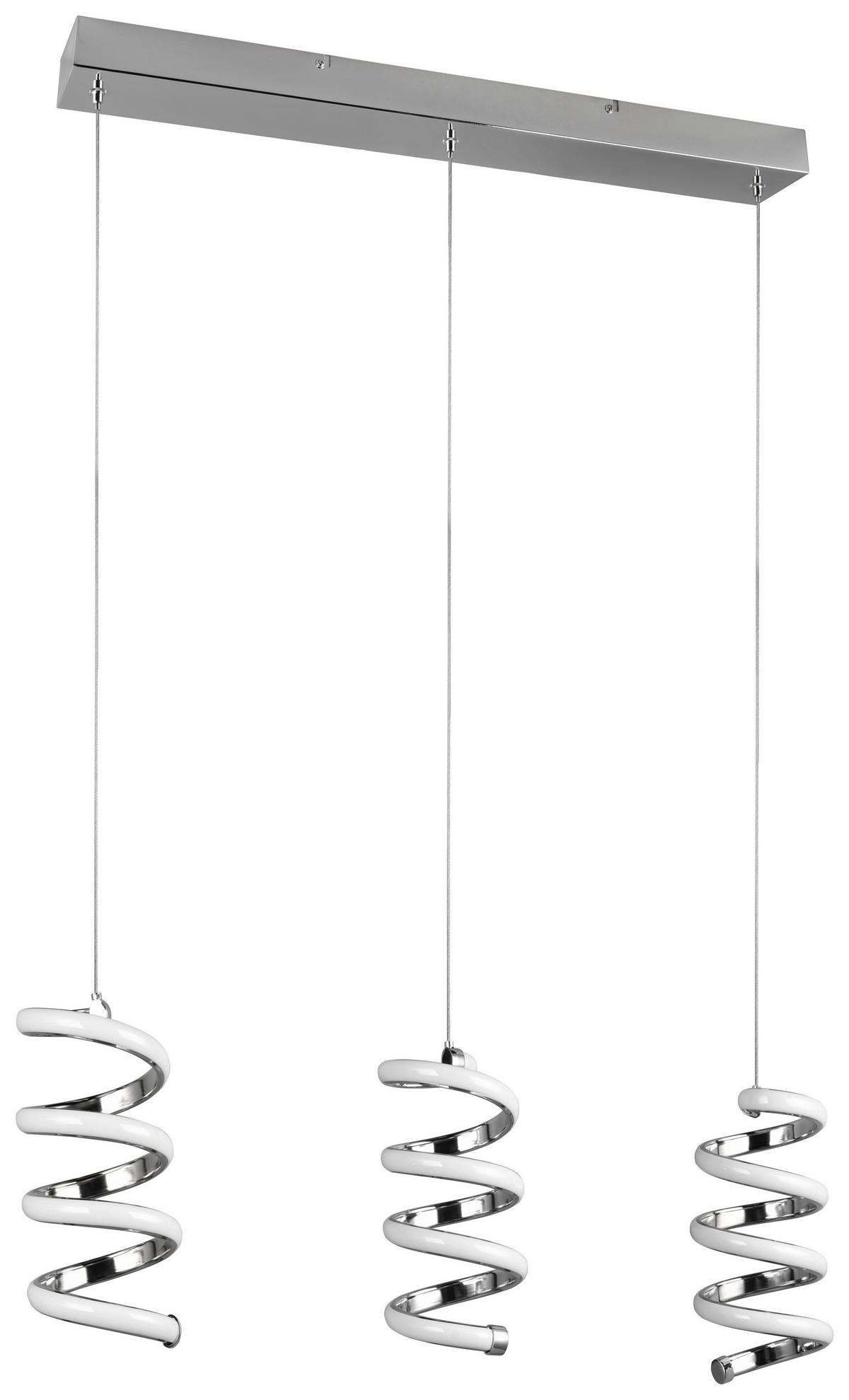 Reality LED-Pendelleuchte Chrom Metall B/H/T: ca. 70x150x13 cm 3.0 Brennstellen Laola - Chrom (70,00/150,00/13,00cm) - Reality