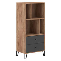 Regal BILBAO Eiche Tabak Nachbildung anthrazit B/H/T: ca. 63,4x135,2x40 cm BILBAO - Eiche/anthrazit (63,40/135,20/40,00cm) - WIPMEB
