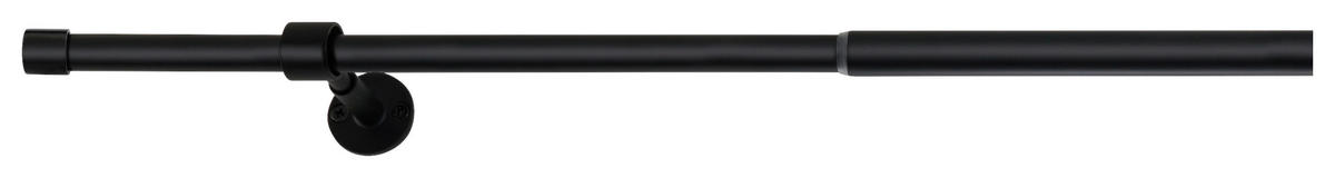 Stilgarnituren schwarz Metall L: ca. 400 cm ausziehbar von ca. 210 bis 400 cm 1.0 Läufe Teleskopgarnitur_2in1 - schwarz (400,00cm) - ondeco