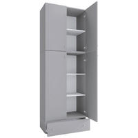Büroschrank Lona grau B/H/T: ca. 70x200x39 cm Lona - grau (70,00/200,00/39,00cm) - VCM Möbel