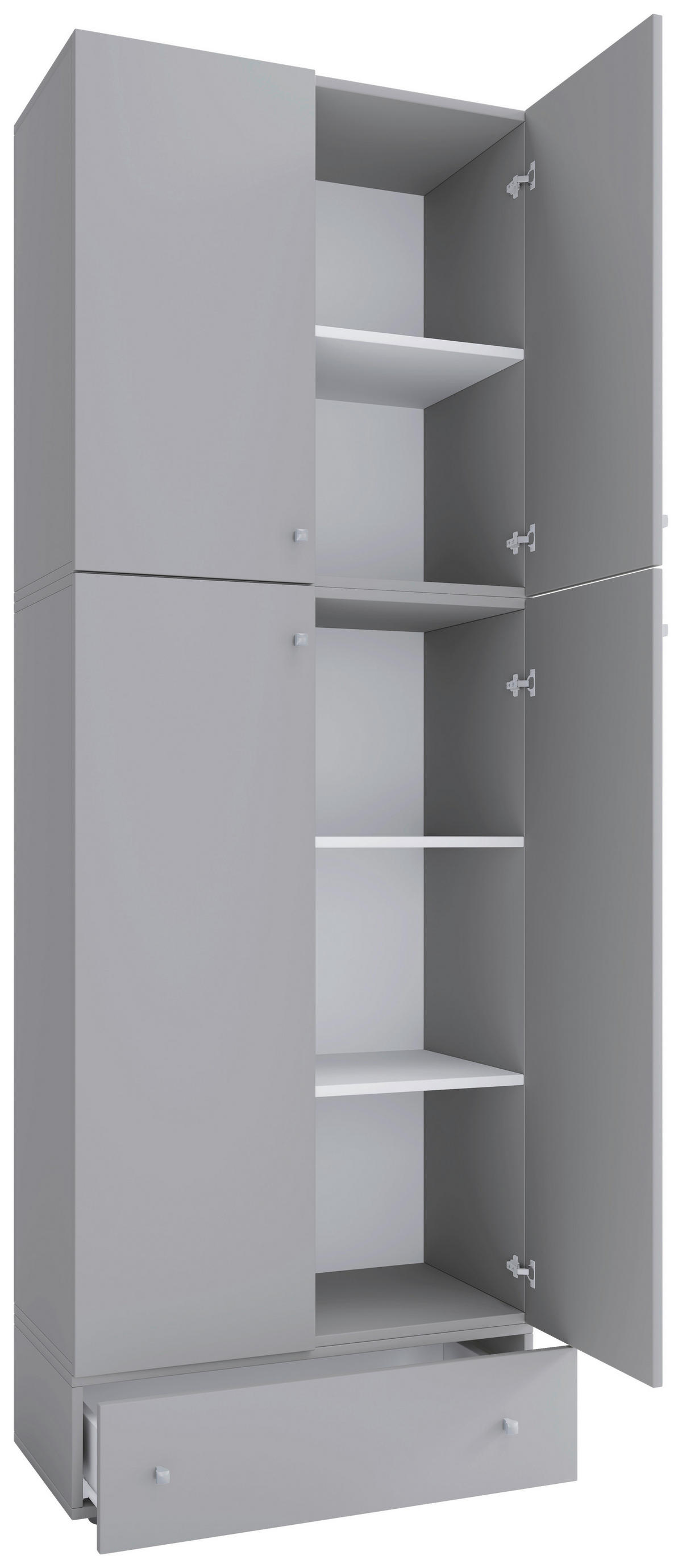 Büroschrank Lona grau B/H/T: ca. 70x200x39 cm Lona - grau (70,00/200,00/39,00cm) - VCM Möbel