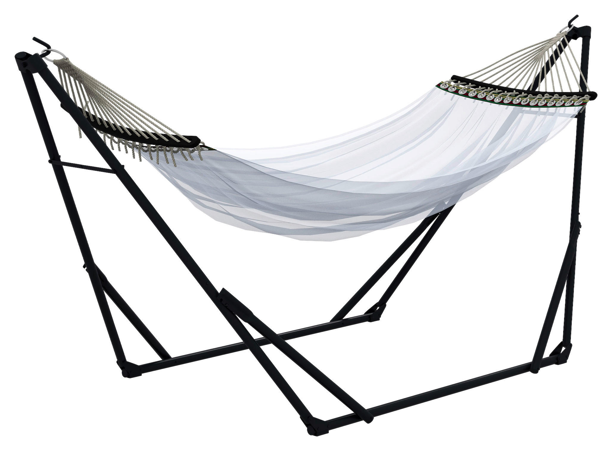 Outsunny Hängemattengestell weiß Nylon B/H/L: ca. 89x263x100 cm Hängemattengestell - weiß (100,00/89,00/263,00cm) - Outsunny