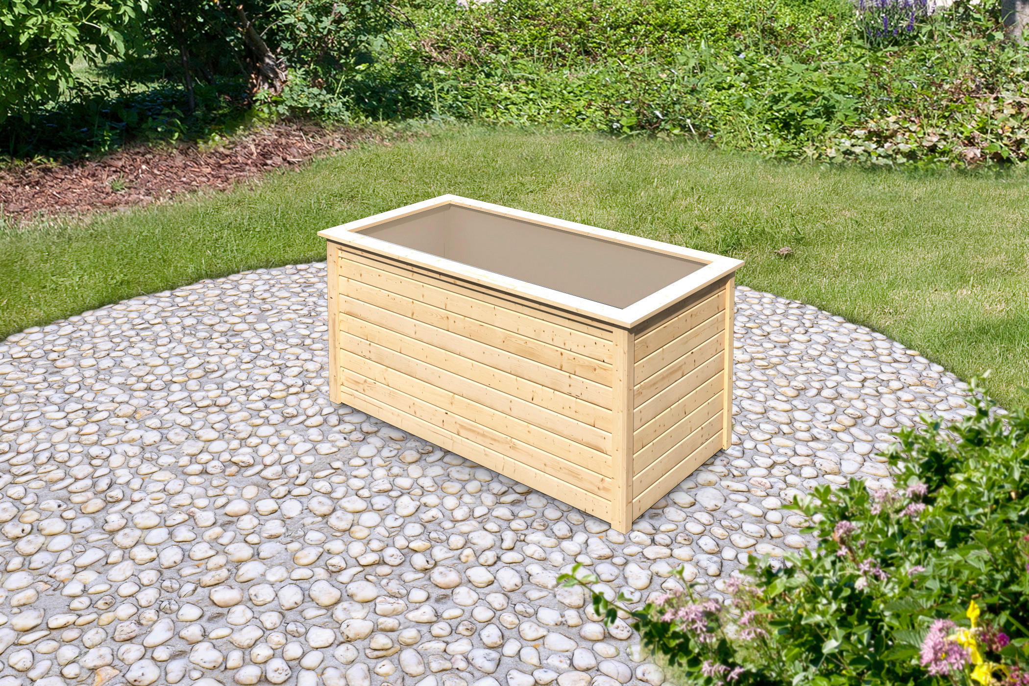 Karibu Hochbeet natur Fichte B/H/T: ca. 173x82x89 cm Hochbeet_2 - natur (173,00/82,00/89,00cm) - Karibu