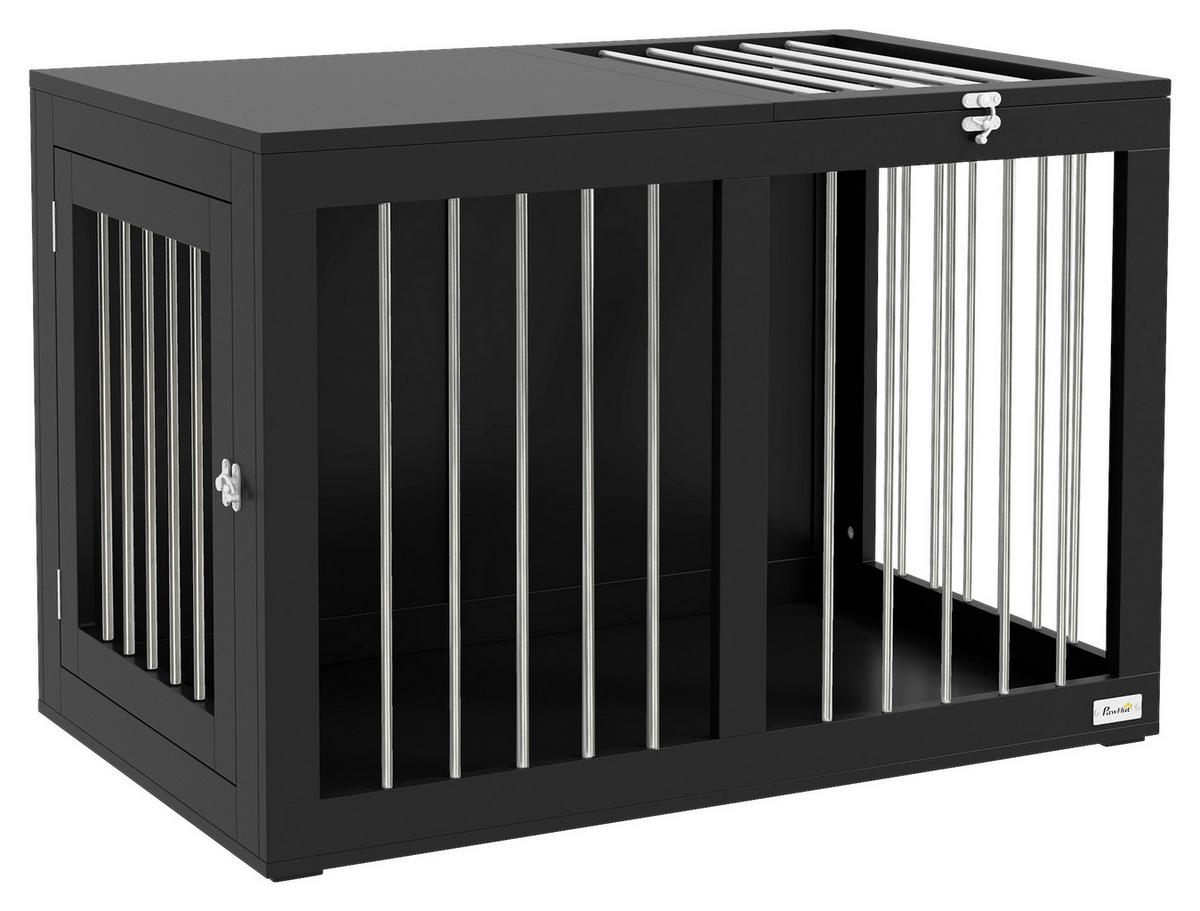 PawHut Hunde-Zubehör schwarz Polypropylen B/H/L: ca. 50x80x56,5 cm Hundekäfig - schwarz (56,50/50,00/80,00cm) - PawHut