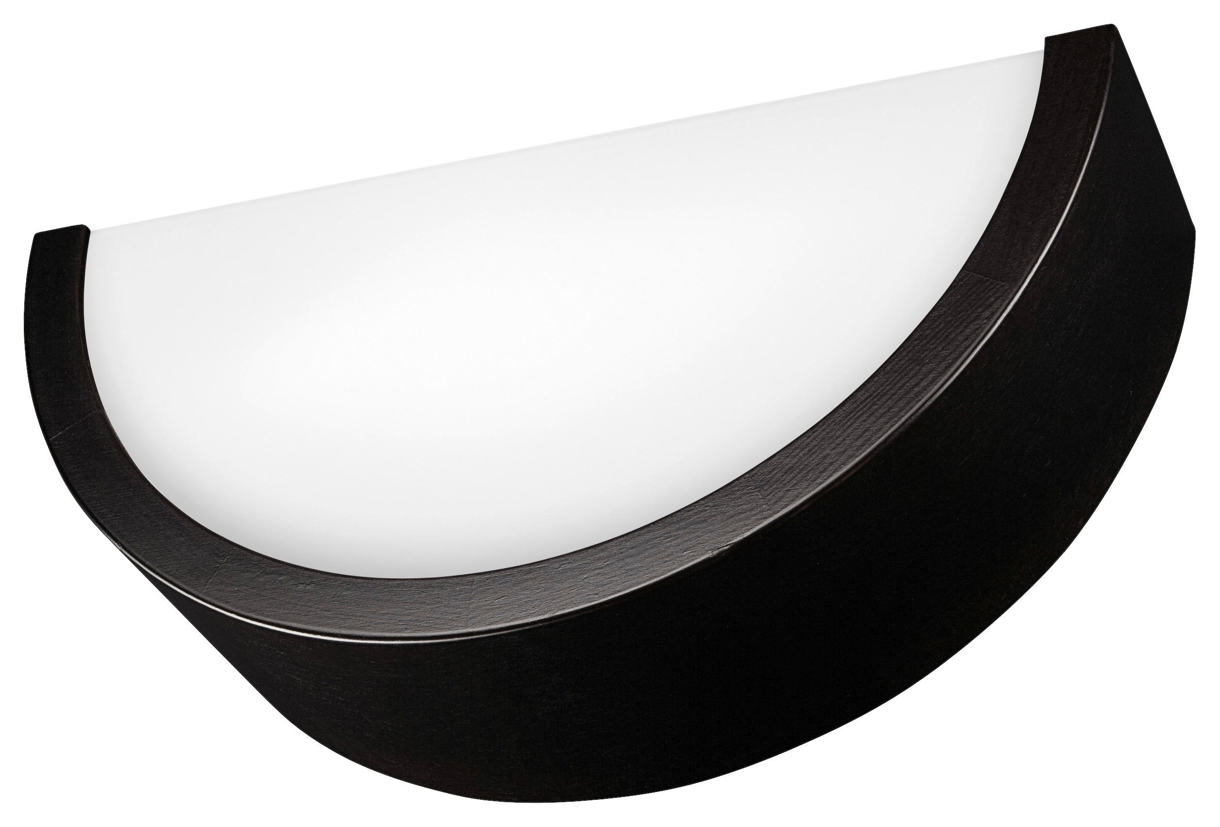 Lamkur Wandleuchte dunkelbraun Holz Glas B/H/L: ca. 20x14x30 cm E27 1 Brennstellen Eveline - dunkelbraun (30,00/20,00/14,00cm) - Lamkur