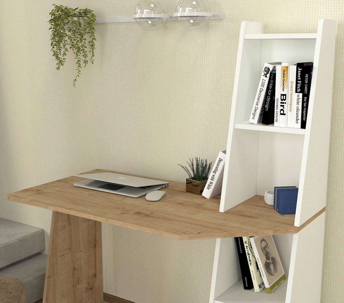 Schreibtisch Emery weiß Saphir Nachbildung B/H/T: ca. 120x74x60 cm Emery - Saphir/weiß (120,00/74,00/60,00cm) - moebel17