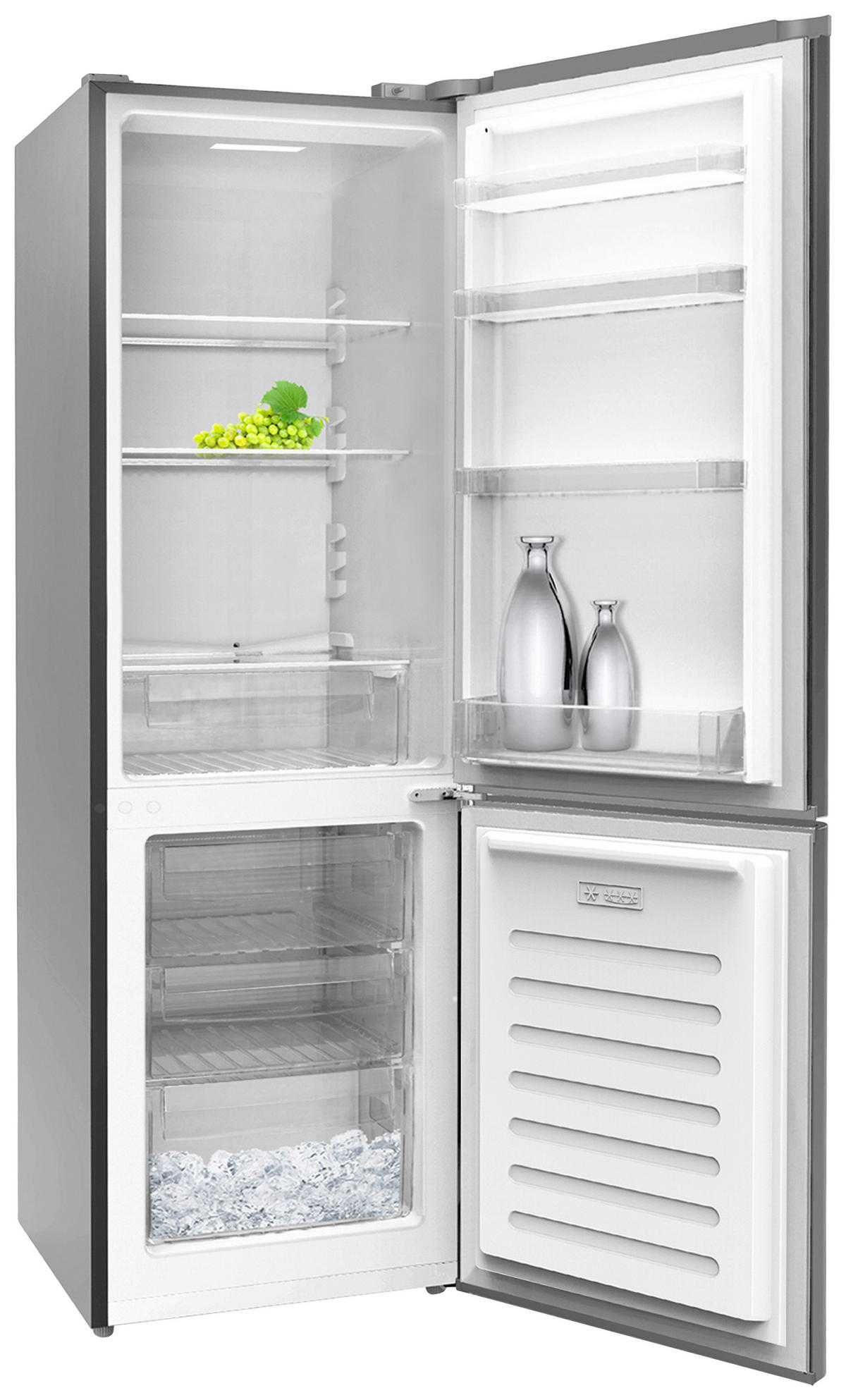 PKM Kühl-/Gefrierkombination KG251DIX Inox B/H/T: ca. 55x177x59 cm Kühl-Gefrierkombi KG251DIX - Inox (55,00/177,00/59,00cm) - PKM