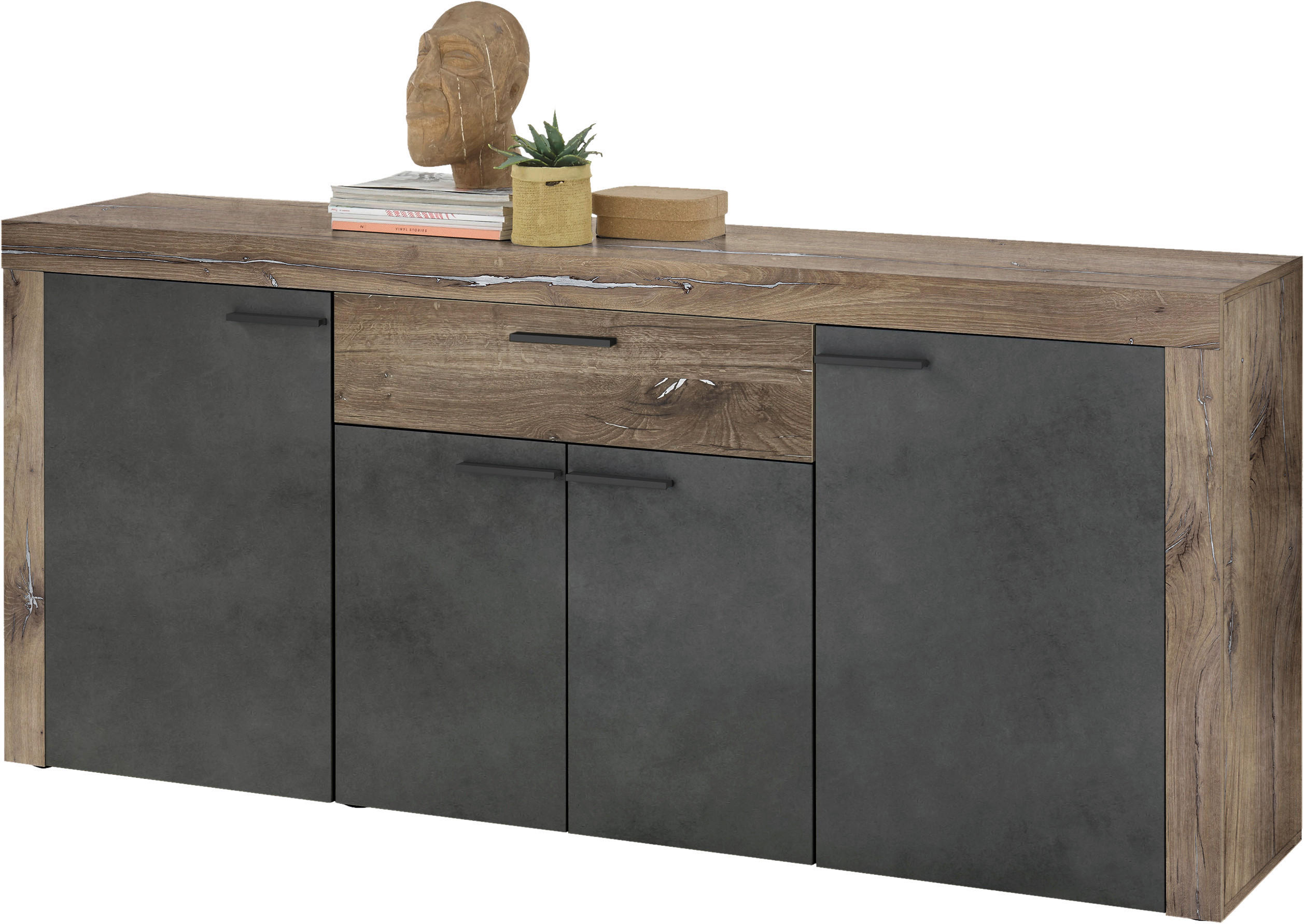 Sideboard Boost Eiche Flagstaff Nachbildung Matera Nachbildung B/H/T: ca. 180x79x38 cm