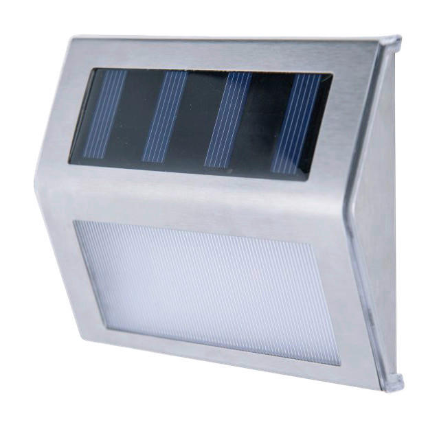 LED Solar-Außenleuchte 4er-Set NV5282104 silber Eisen B/H/L: ca. 2x8x10 cm LED Solar-Außenleuchte 4er-Set - silber (10,00/2,00/8,00cm) - Näve Leuchten