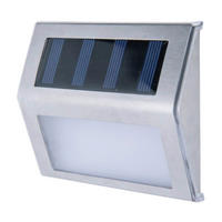 LED Solar-Außenleuchte 4er-Set NV5282104 silber Eisen B/H/L: ca. 2x8x10 cm LED Solar-Außenleuchte 4er-Set - silber (10,00/2,00/8,00cm) - Näve Leuchten