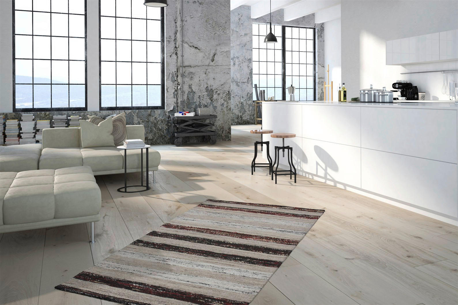 Thumbnail - Kayoom Kurzflorteppich Duarte 210 schwarz B/L: ca. 80x150 cm