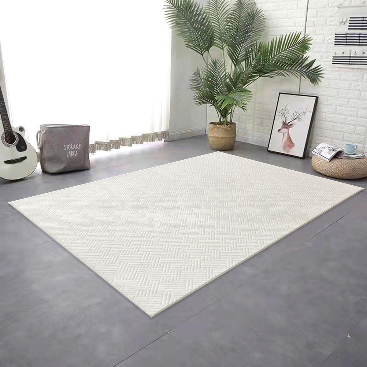 Fellimitat Monaco beige B/L: ca. 160x230 cm Monaco - beige (160,00/230,00cm)