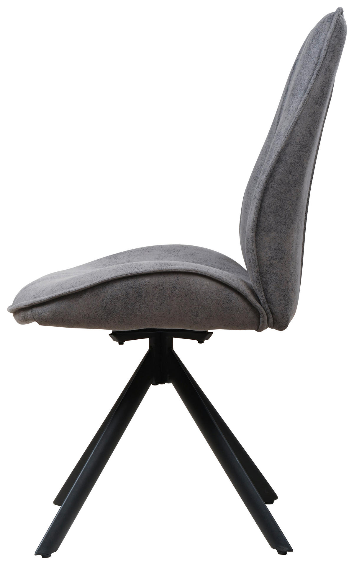 Drehstuhl Albany grau schwarz Microfaser Metall B/H/T: ca. 47x95x62 cm Albany - schwarz/grau (47,00/95,00/62,00cm)