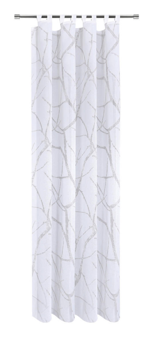 Thumbnail - Happy Home Schlaufenvorhang Wood weiß B/L: ca. 140x245 cm