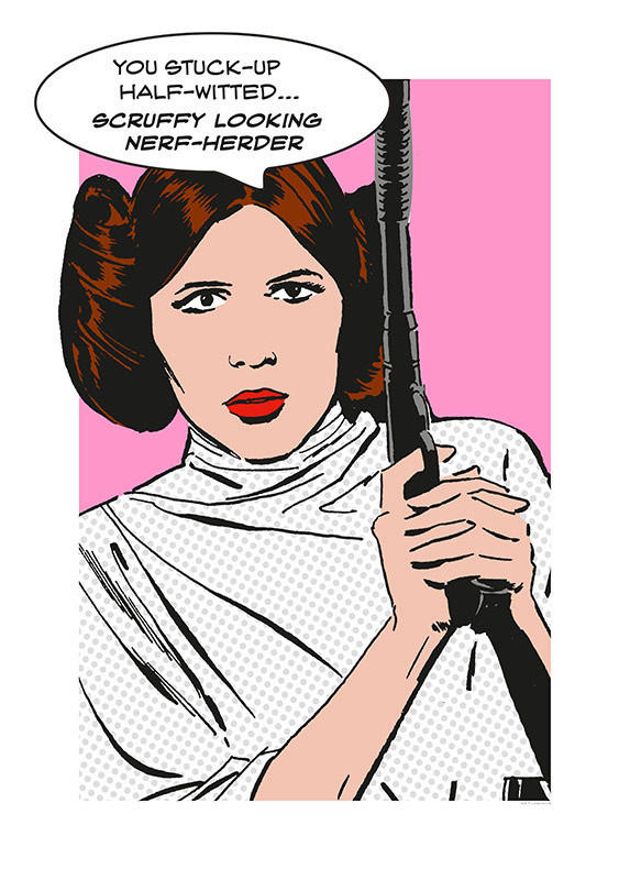 Komar Poster Star Wars Classic Comic Quote Leia Star Wars B/L: ca. 50x70 cm günstig online kaufen