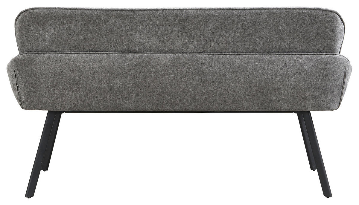 Sitzbank RICO schwarz grau Stoff Metall B/H/T: ca. 140x90x62 cm RICO - schwarz/grau (140,00/90,00/62,00cm) - byLIVING