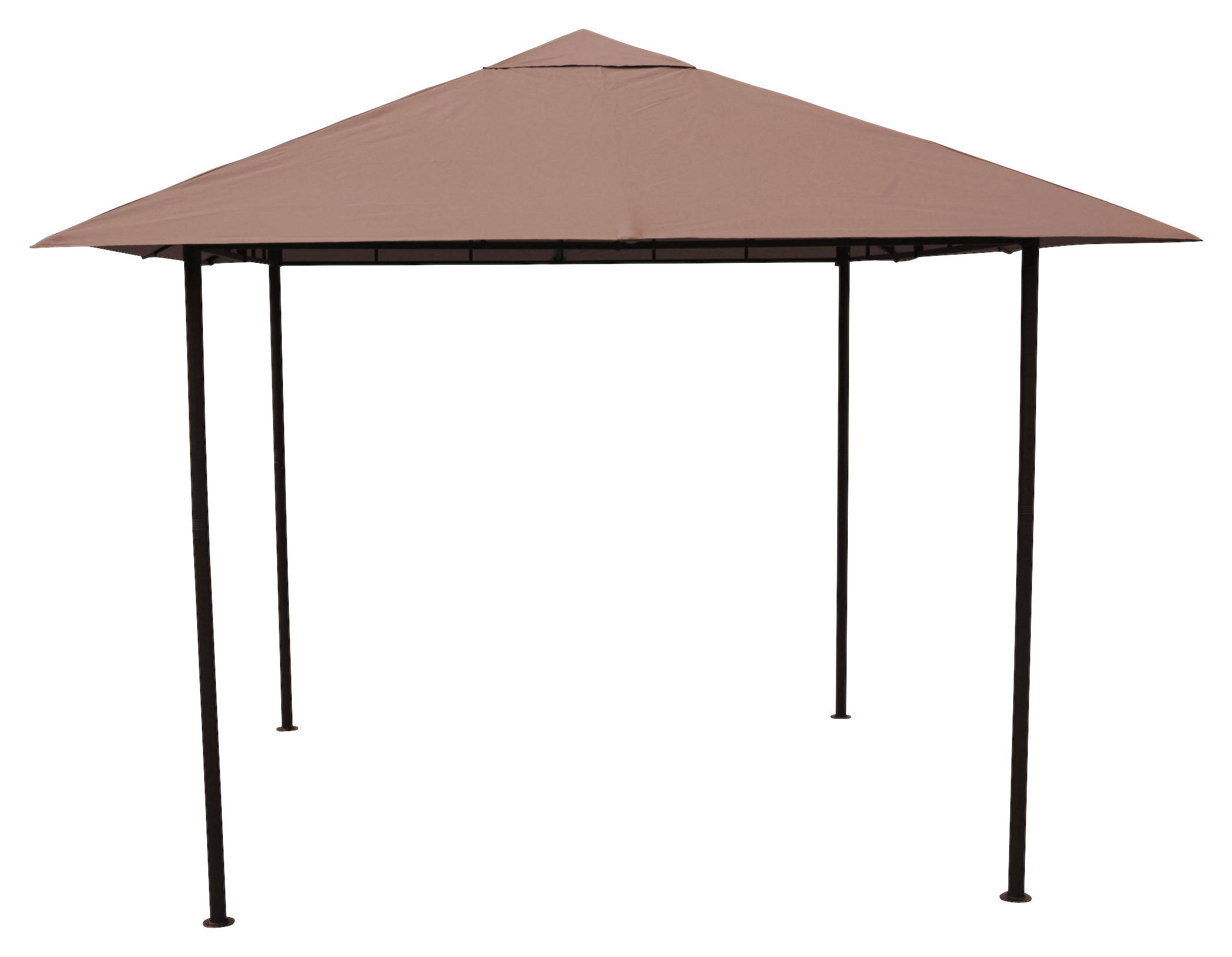 Grasekamp Pavillon Amalfi Flex taupe Stahl B/H/L: ca. 300x253x300 cm Amalfi Flex - taupe (300,00/300,00/253,00cm) - Grasekamp
