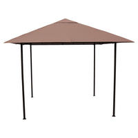 Grasekamp Pavillon Amalfi Flex taupe Stahl B/H/L: ca. 300x253x300 cm Amalfi Flex - taupe (300,00/300,00/253,00cm) - Grasekamp