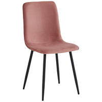 Stuhl Leipzig, 4er-Set altrosa Microfaser Metall B/H/T: ca. 44x92x54 cm Leipzig, 4er-Set - altrosa (44,00/92,00/54,00cm) - Hela