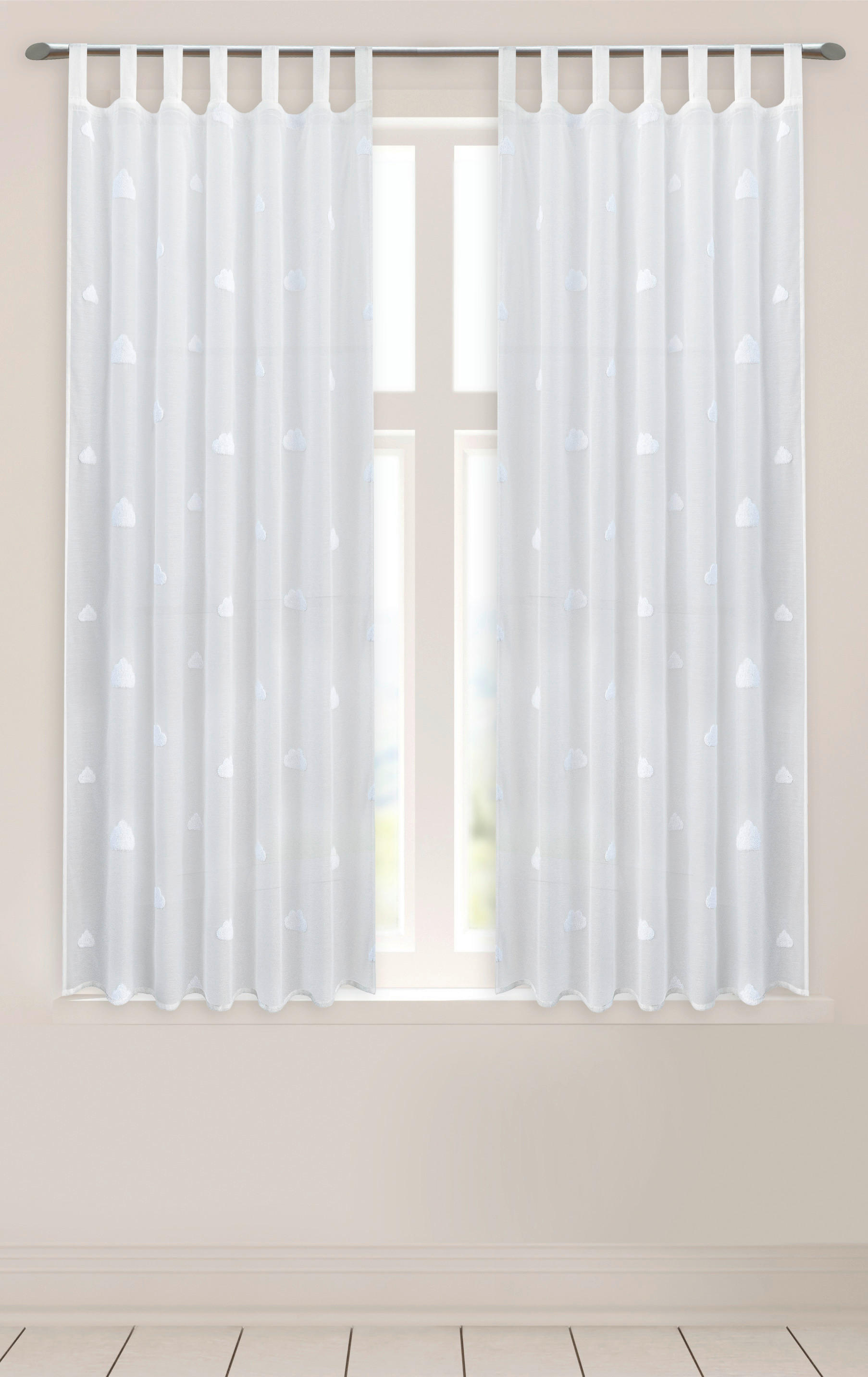 POCOline Kombivorhang Clouds champagner B/L: ca. 140x175 cm Clouds - champagner (140,00/175,00cm) - POCOline
