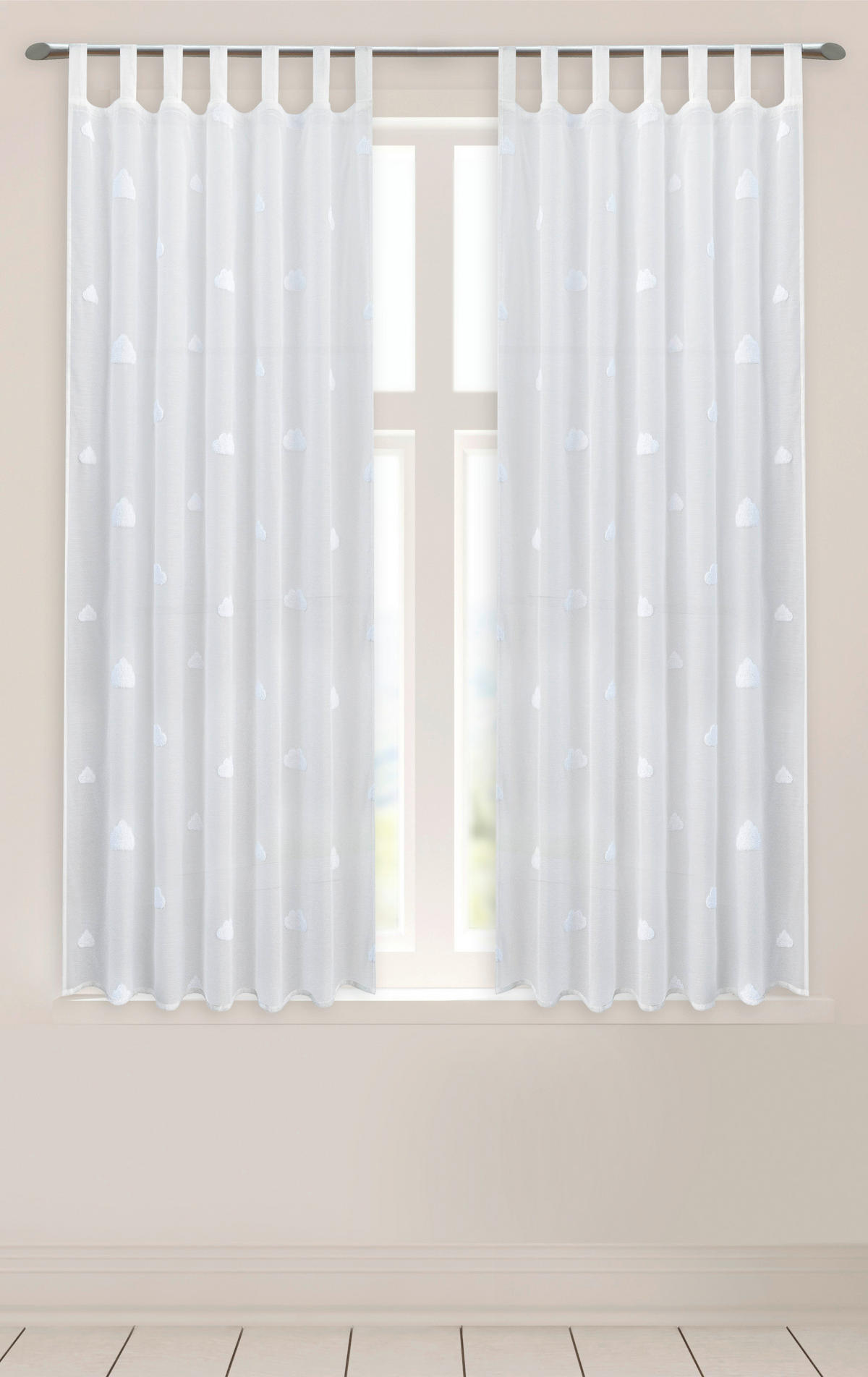 Kombivorhang Clouds champagner B/L: ca. 140x175 cm Clouds - champagner (140,00/175,00cm) - POCOline