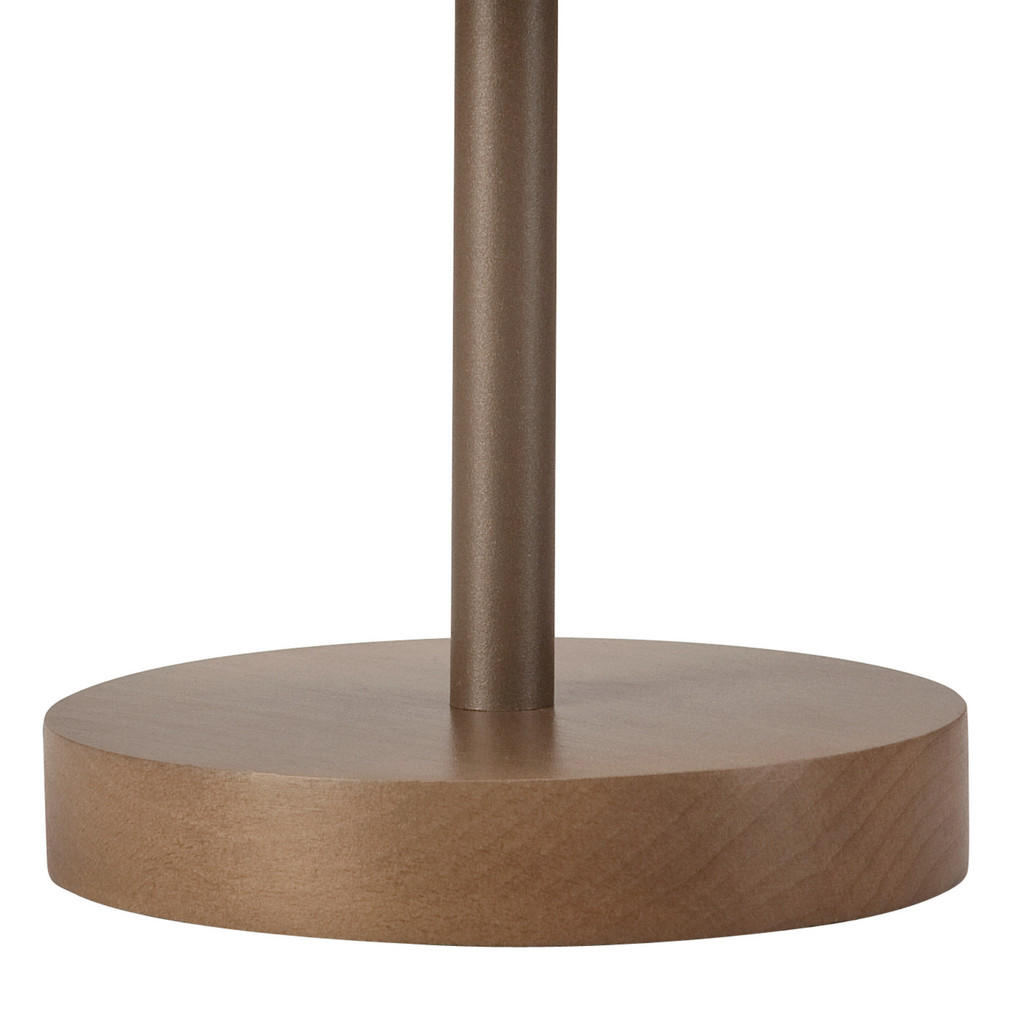 Thumbnail - Lamkur Tischleuchte ANDREA 35598 natur Stahl Holz Stoff H/L: ca. 30x16 cm E27 1 Brennstellen