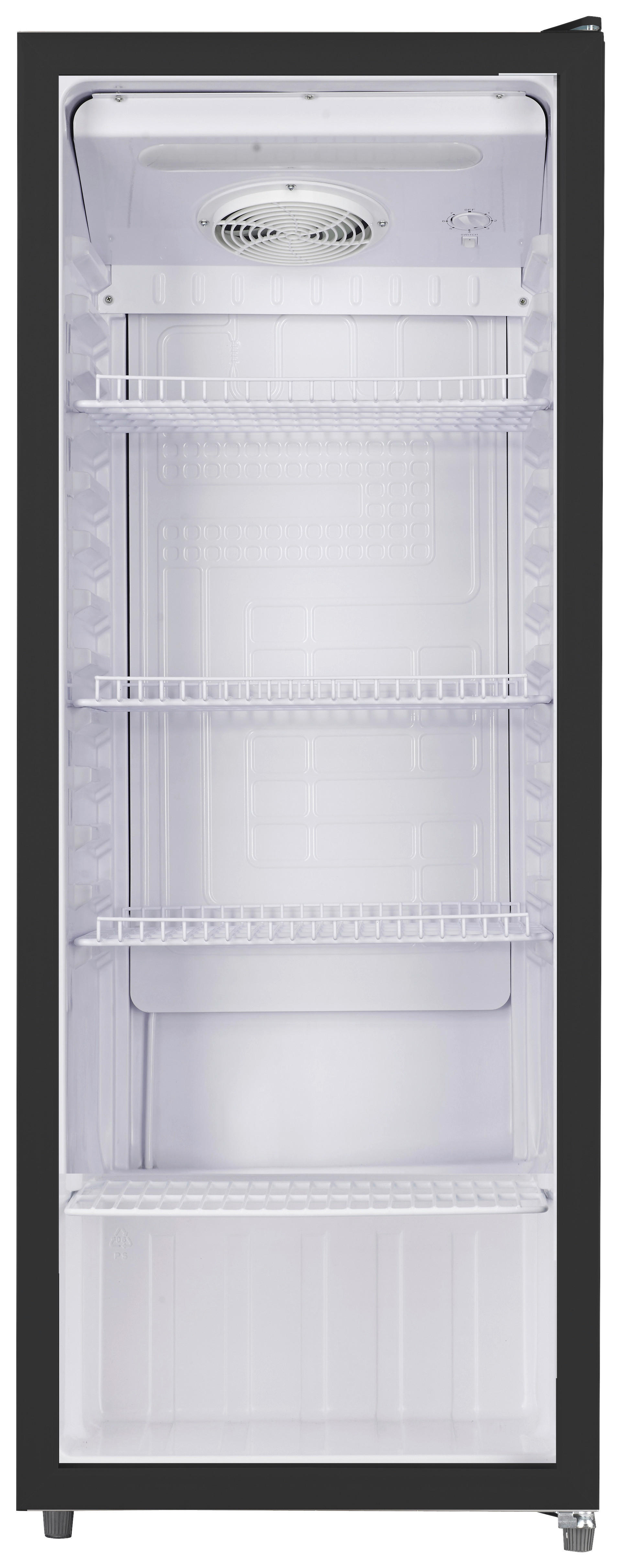 POCOline Glastürkühlschrank GTK144-235 DB schwarz B/H/T: ca. 54x144x55 cm Glastürkühlschrank GTK144-235 DB - schwarz (54,00/144,00/55,00cm) - POCOline