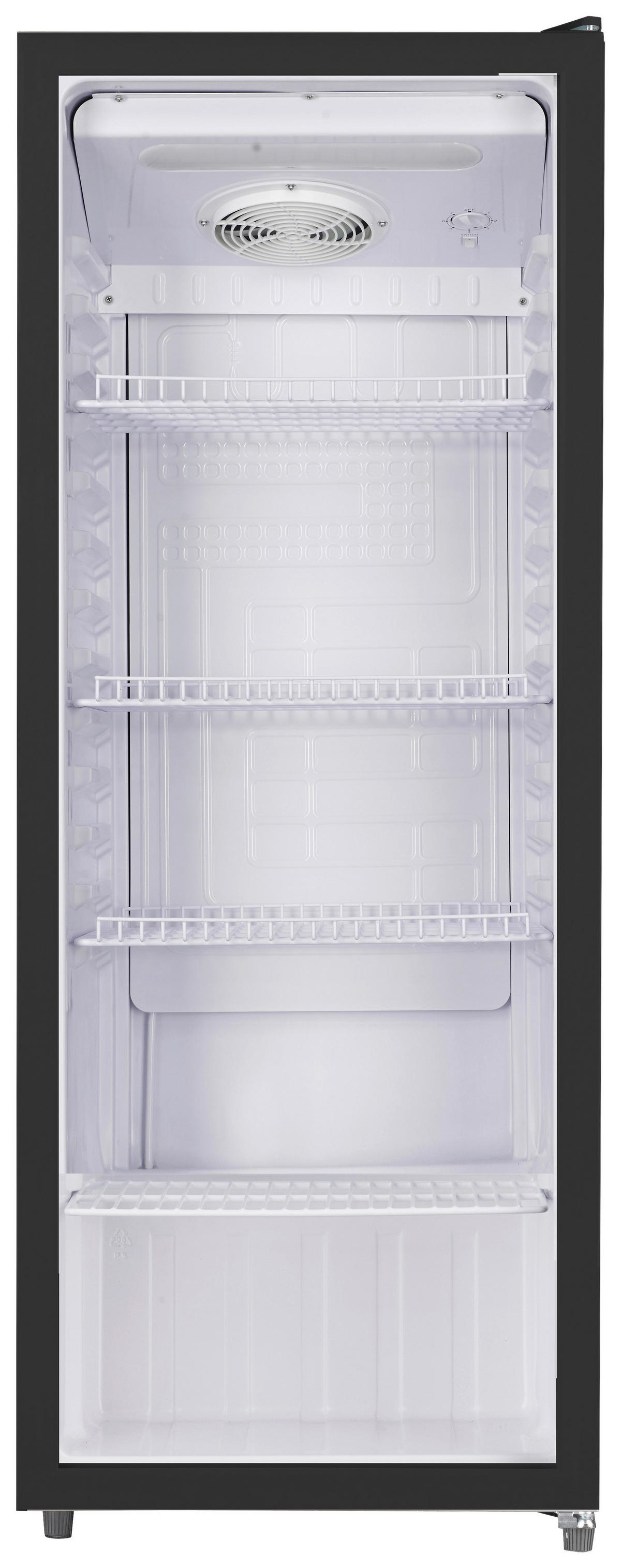 POCOline Glastürkühlschrank GTK144-235 DB schwarz B/H/T: ca. 54x144x55 cm Glastürkühlschrank GTK144-235 DB - schwarz (54,00/144,00/55,00cm) - POCOline