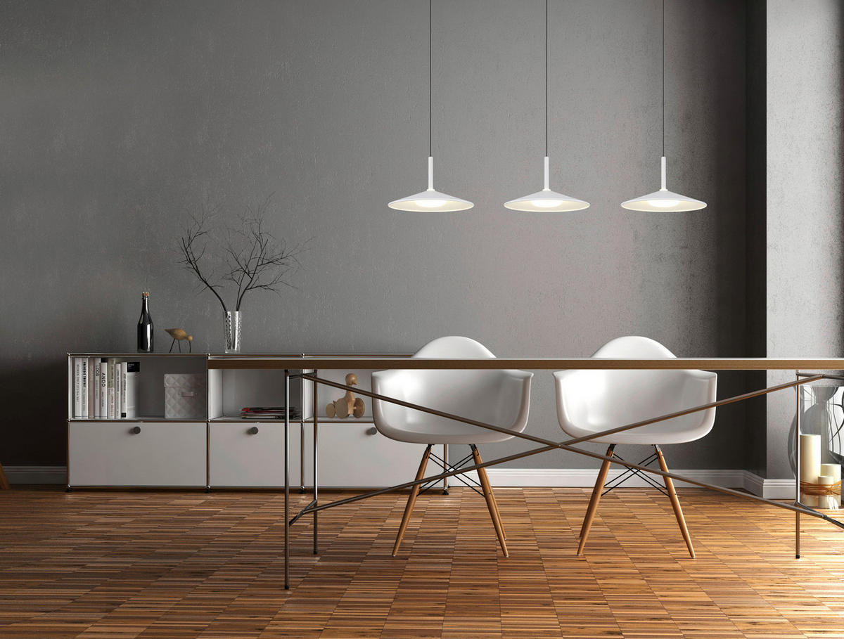 GLOBO LED-Hängeleuchte Opal transparent weiß PVC Acryl Metall B/H/L: ca. 25x180x95 cm 1.0 Brennstellen LAMPONE - weiß/Opal (95,00/25,00/180,00cm) - GLOBO