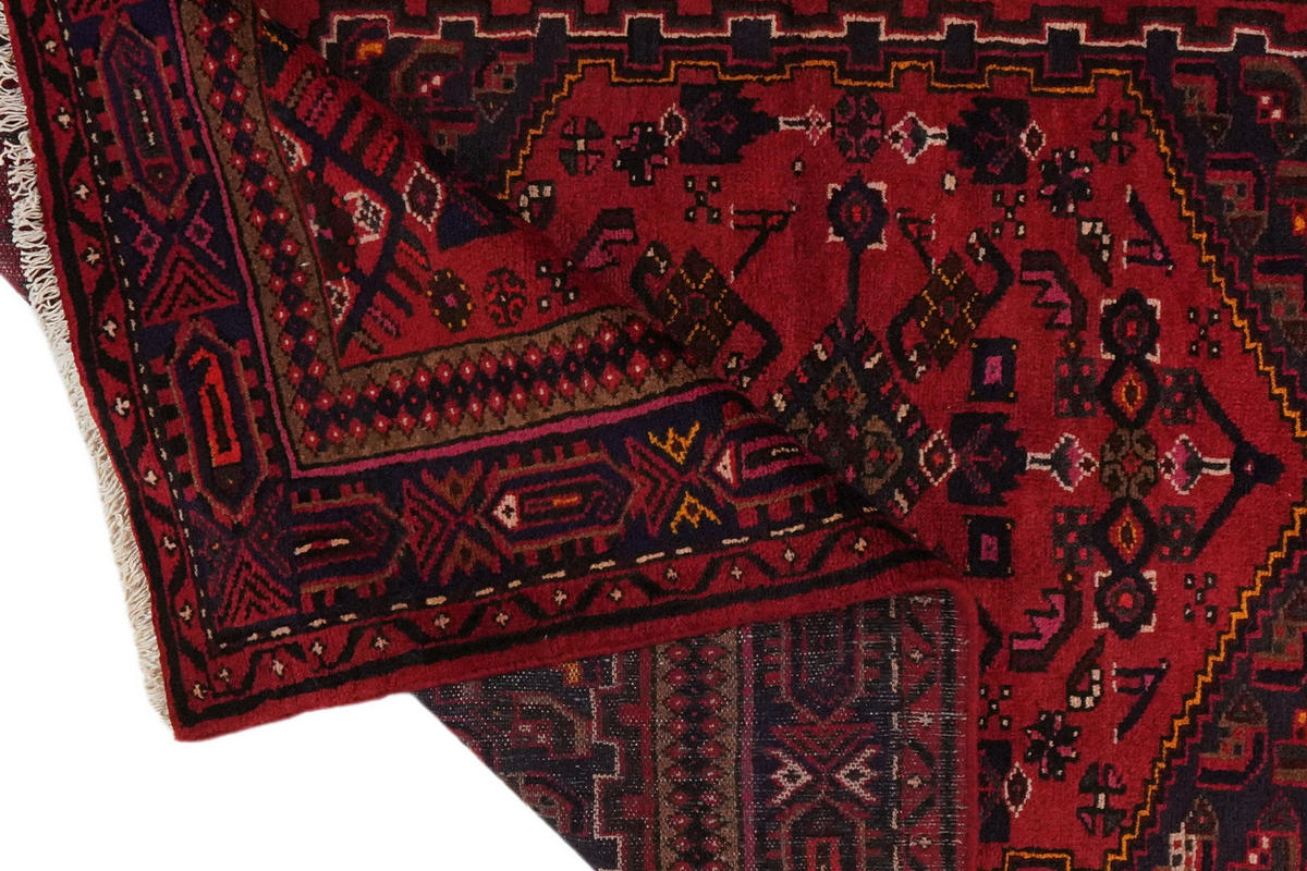 PersaTepp Teppich Khamseh rot B/H/L: ca. 139x1x239 cm Khamseh - blau/rot (239,00/139,00/1,00cm) - PersaTepp